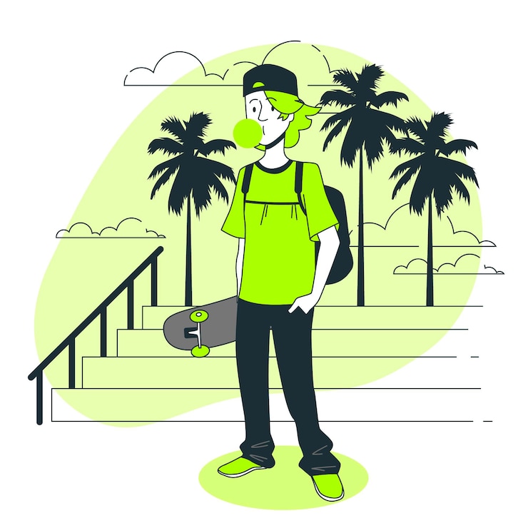 Gratis Vector tiener concept illustratie