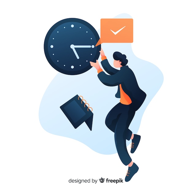 Gratis vector tijd management concept bestemmingspagina