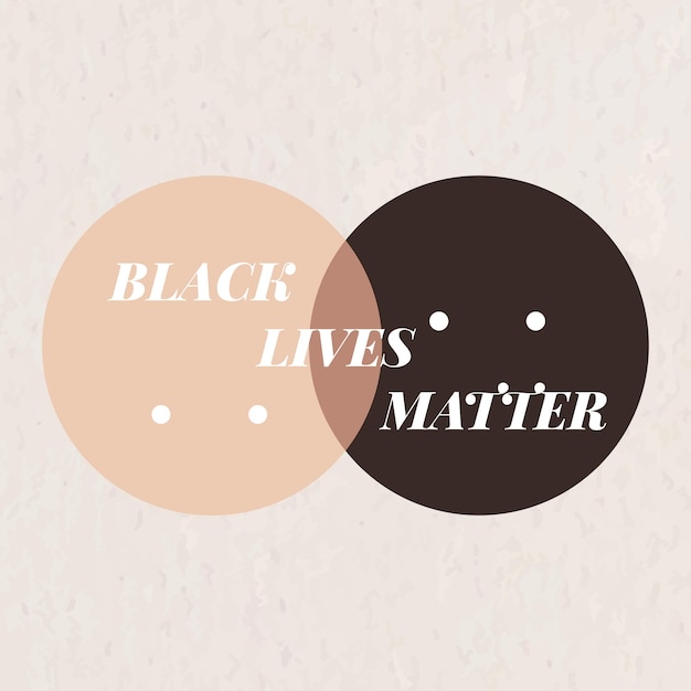 Gratis vector tijd voor verandering, steun de black lives matter-bewegingsvector
