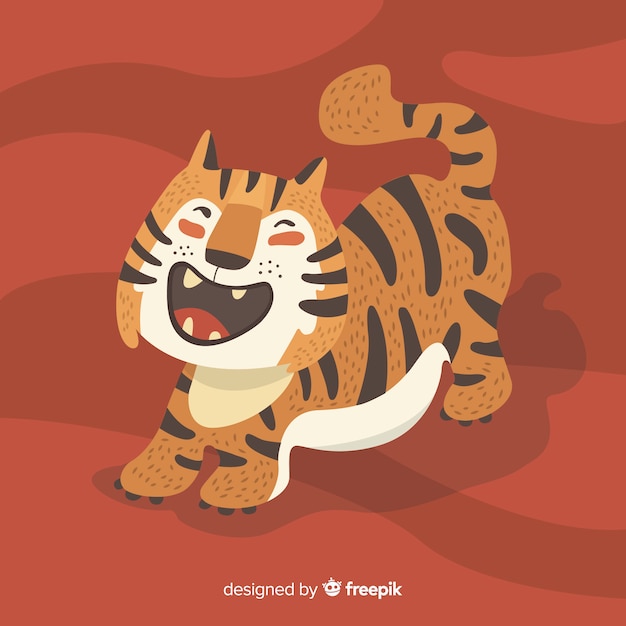 Gratis vector tijger achtergrond