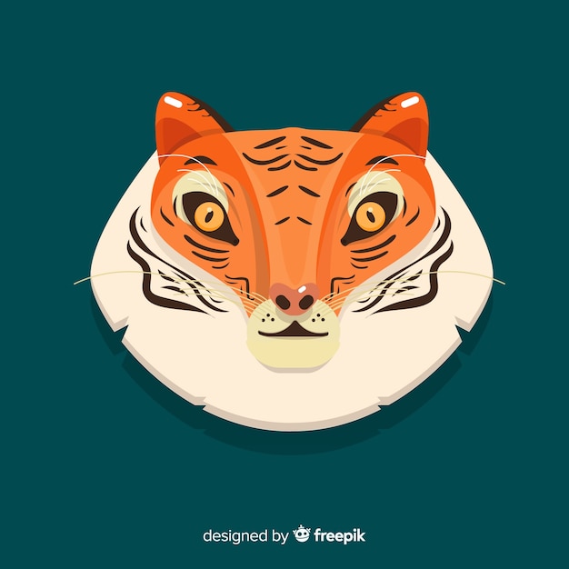 Gratis vector tijger gezicht achtergrond