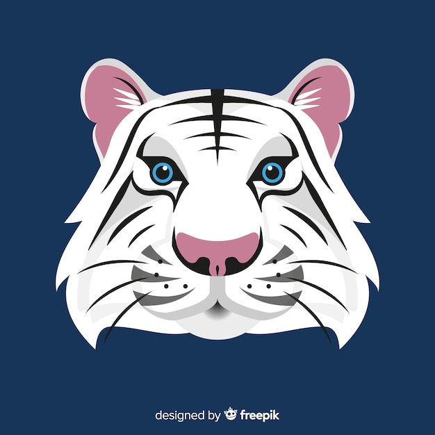 Gratis vector tijger gezicht achtergrond