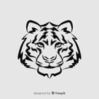 Gratis vector tijger hoofd