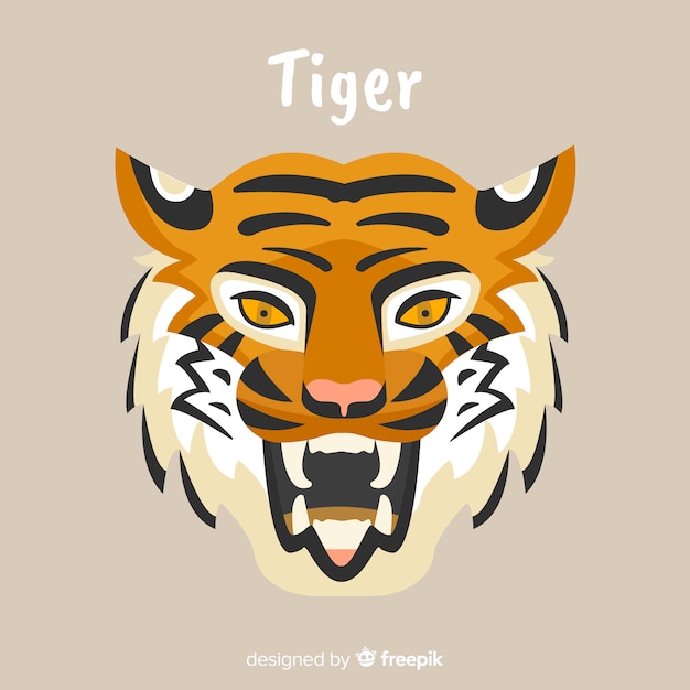 Gratis vector tijger hoofd