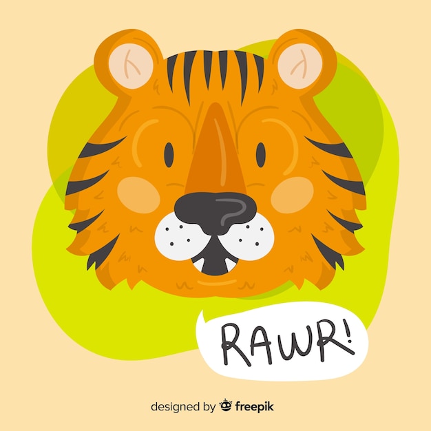 Gratis vector tijger hoofd