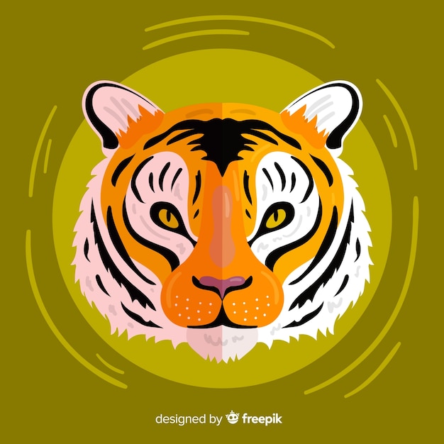 Gratis vector tijger hoofd