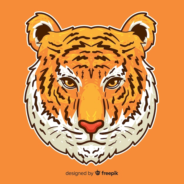 Gratis vector tijger hoofd