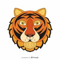 Gratis vector tijger hoofd