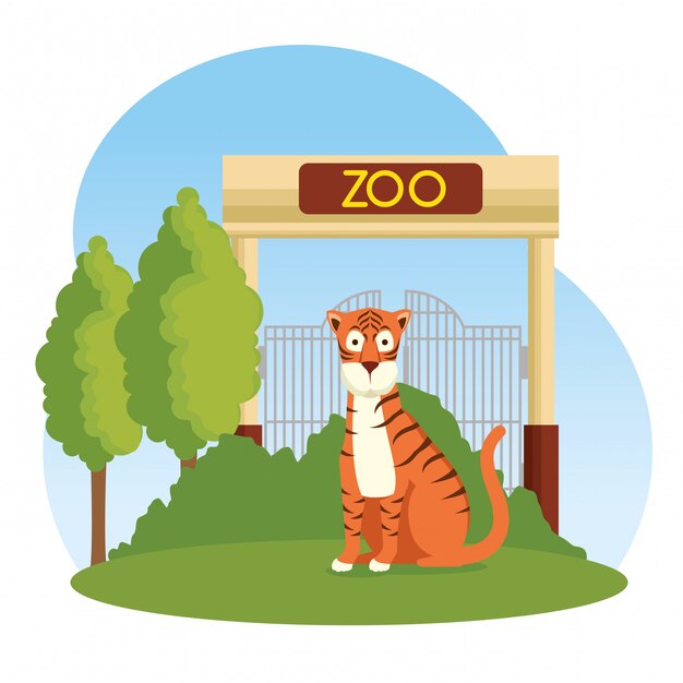 Tijger wild dier in de dierentuinreserve