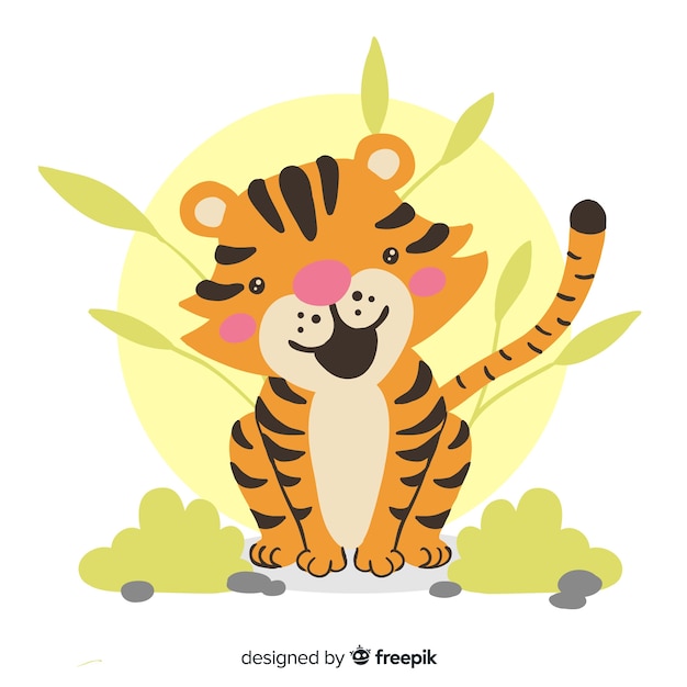 Gratis vector tijger