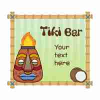 Gratis vector tiki bar achtergrond sjabloon