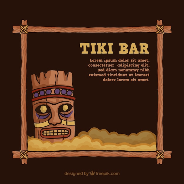 Tiki frame en masker achtergrond