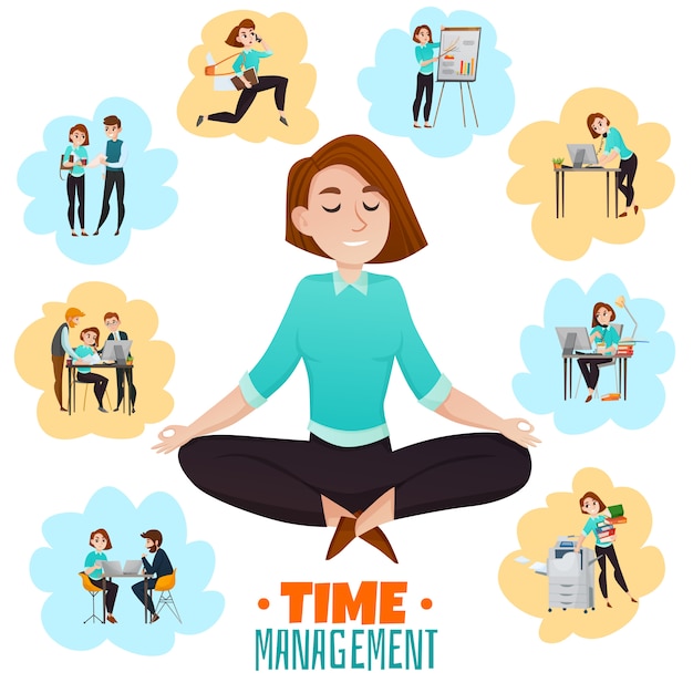 Gratis vector time management illustratie