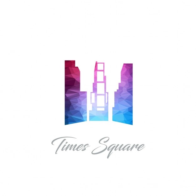 Gratis vector times square monument polygon logo