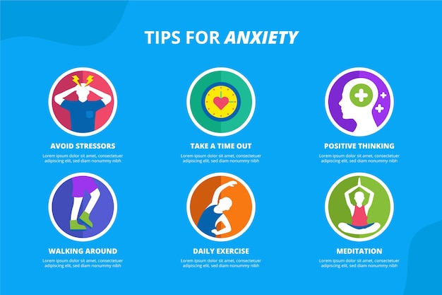 Tips voor angst infographic