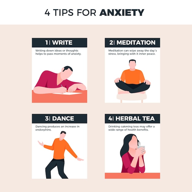 Tips voor angst infographic