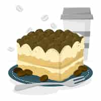 Gratis vector tiramisu concept illustratie