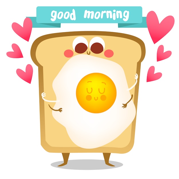 Gratis vector toast en ei achtergrond ontwerp