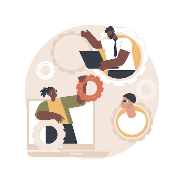 Toegewijde teamillustratie