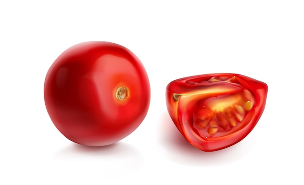 Tomaat cherry rode tomaten heel en in plakjes