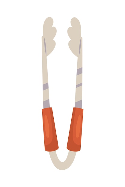 Gratis vector tongs-gereedschapsicoon geïsoleerde witte achtergrond