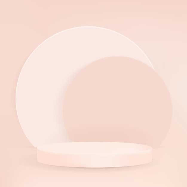 Toon podium 3D-rendering vector minimale pastel product achtergrond