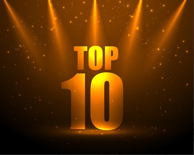 Top 10 award met spotlichteffect