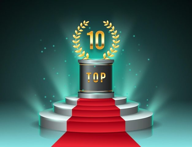 Gratis vector top 10 beste podiumprijs