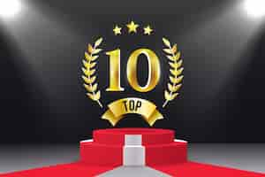 Gratis vector top 10 beste podiumprijs