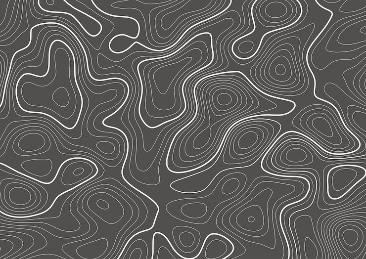 Gratis Vector topografie contourkaart ontwerp