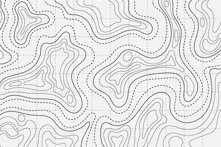 Gratis Vector topografisch kaartontwerp als achtergrond