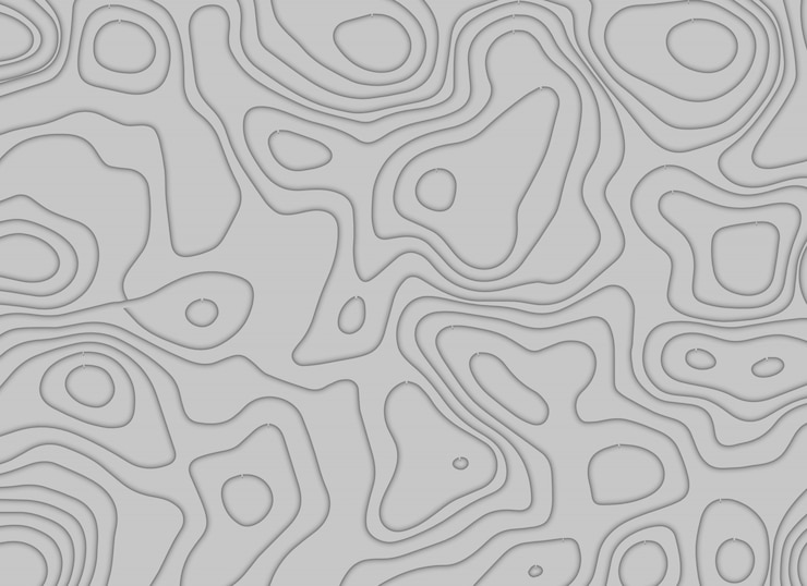 Gratis Vector topografische patroonlijnen op grijze achtergrond