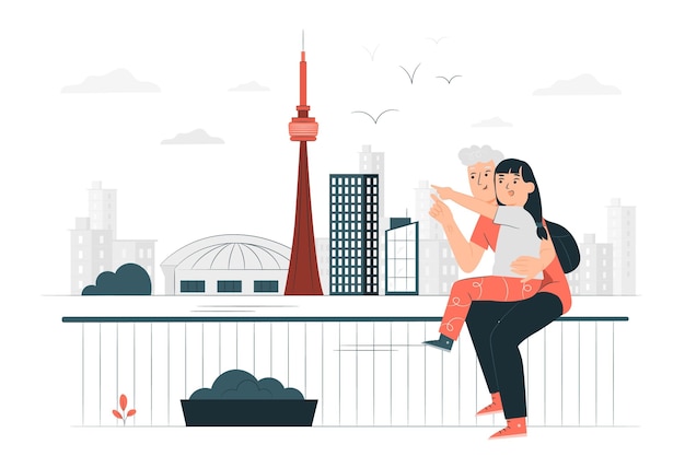 Toronto concept illustratie