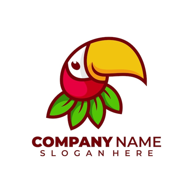 Toucan hoofd eenvoudig logo mascotte