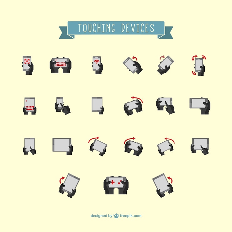 Gratis Vector touch screen apparaten