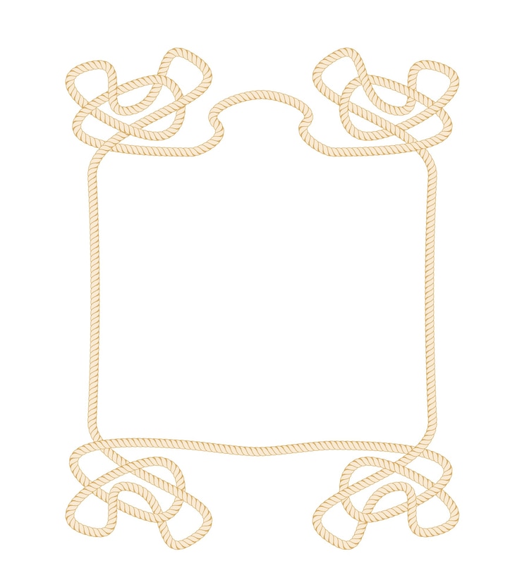 Gratis Vector touw frame geïsoleerd