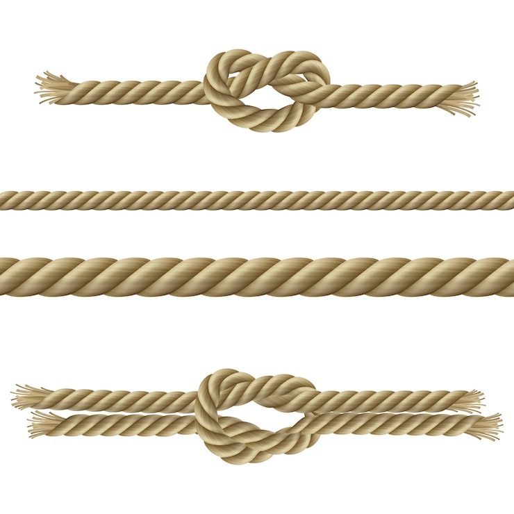 Gratis Vector touwen decoratieve set