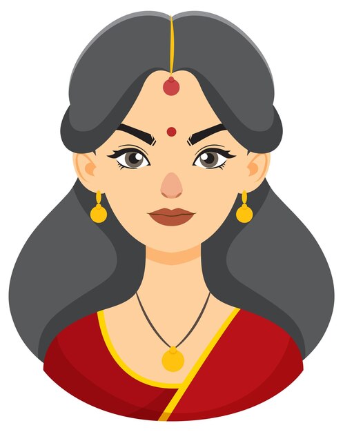 Traditioneel Indiaans vrouwportret