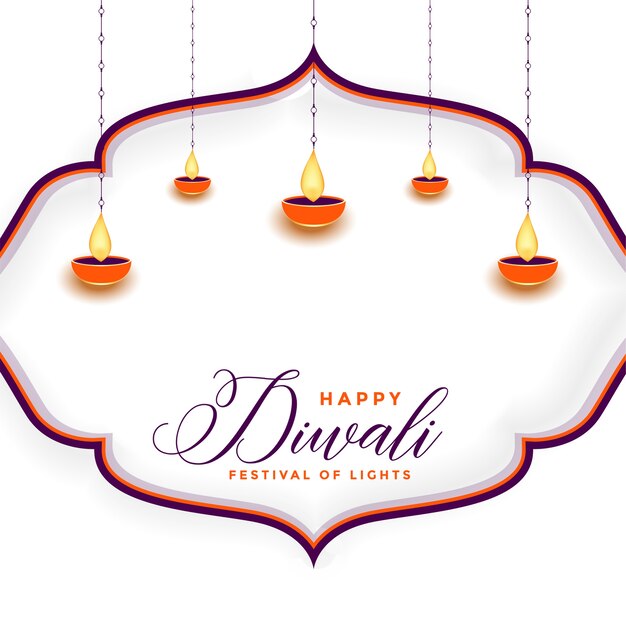 Gratis vector traditionele gelukkige diwali festival achtergrond