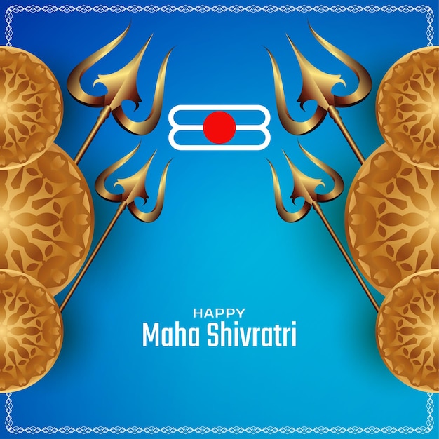 Gratis vector traditionele happy maha shivratri religieuze festival achtergrond