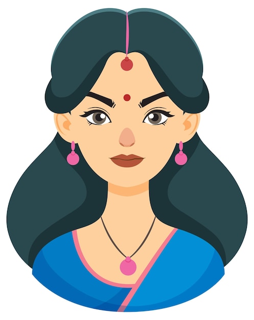Traditionele illustratie van de Indiase vrouw