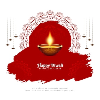 Traditionele indiase festival happy diwali achtergrond ontwerp vector