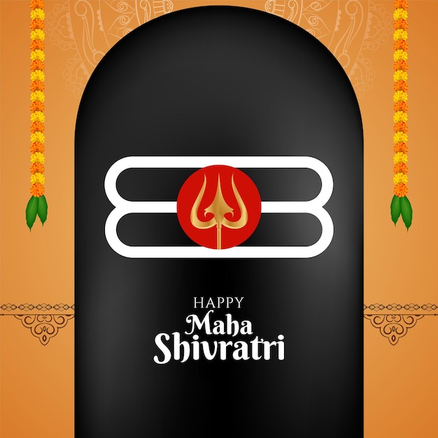 Gratis vector traditionele indiase festival maha shivratri groet achtergrond vector