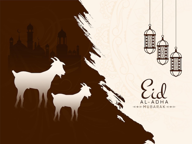 Gratis Vector traditionele islamitische festival eid al adha mubarak achtergrond