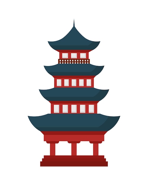 Gratis vector traditionele japanse pagode