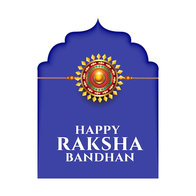 Traditionele raksha bandhan-festivalbanner met rakhi-ontwerp