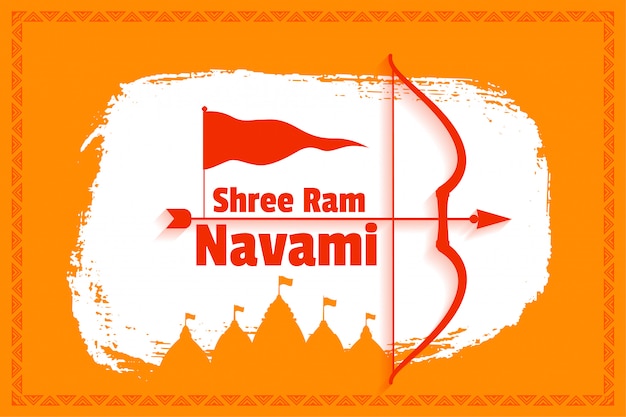 Traditionele shree ram navami festival kaart