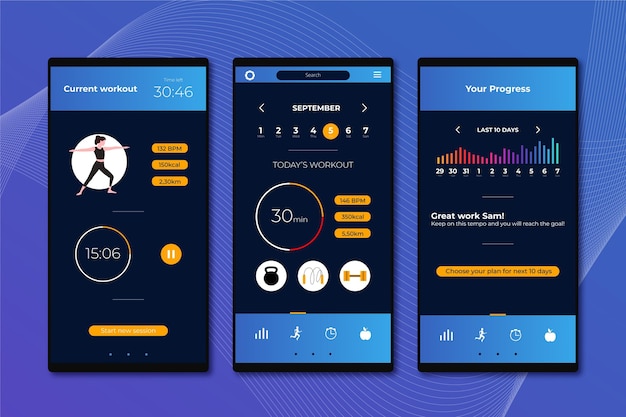 Gratis vector trainingstracker-app