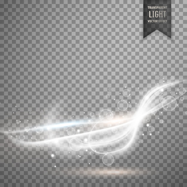 Gratis vector transparant wit licht streal effect achtergrond