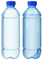 Gratis vector transparante fles water
